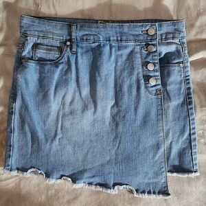 Energie Light Blue Denim Mini Skirt